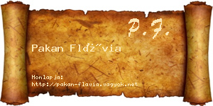 Pakan Flávia névjegykártya
